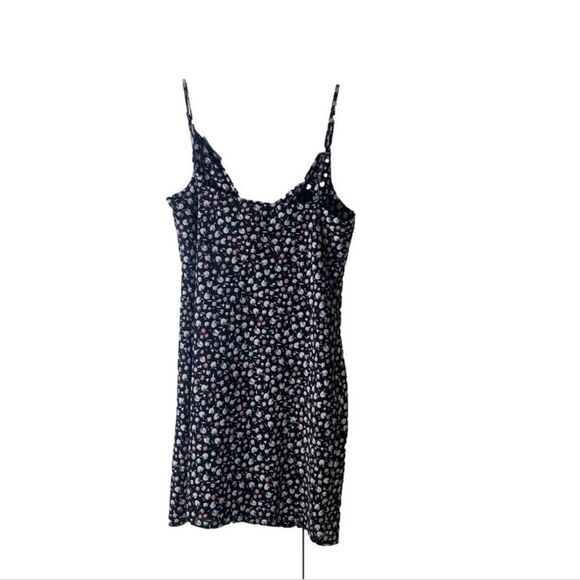 Free The‎ Roses Large New Black Floral Mini Dress - Picture 9 of 10